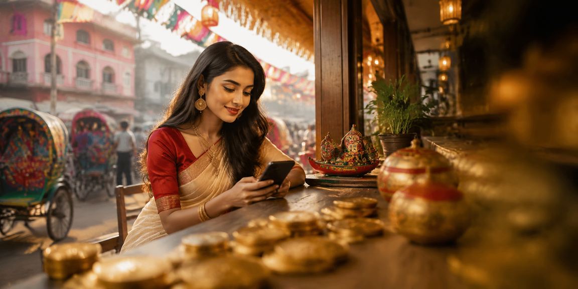 কুমিল্লায় পহেলা বৈশাখ উপলক্ষে মোবাইল ক্যাসিনো উপভোগের দৃশ্য